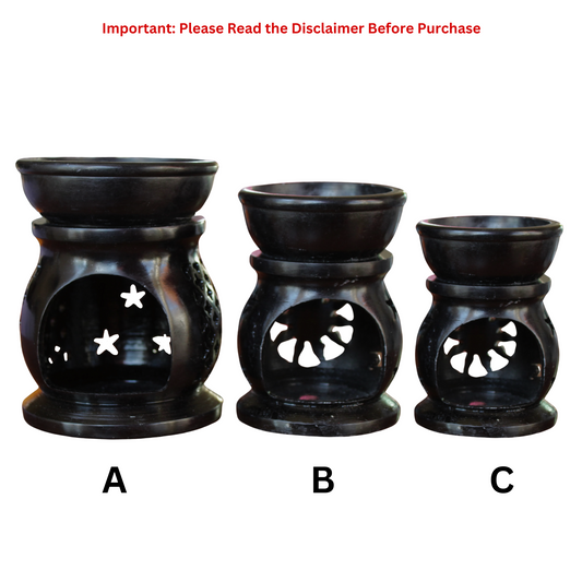 Black Soapstone Oil Burners