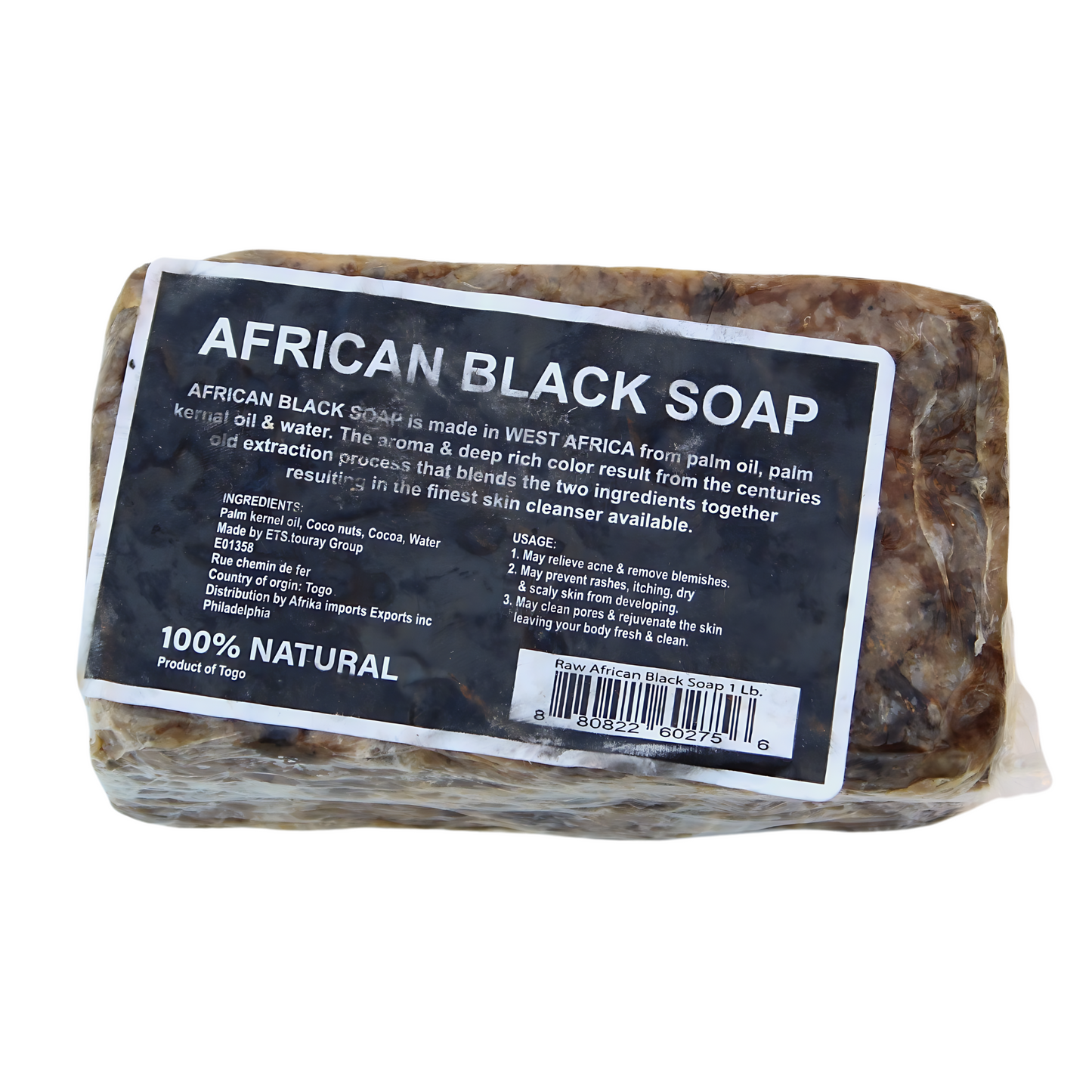 100% Natural African Black Soap