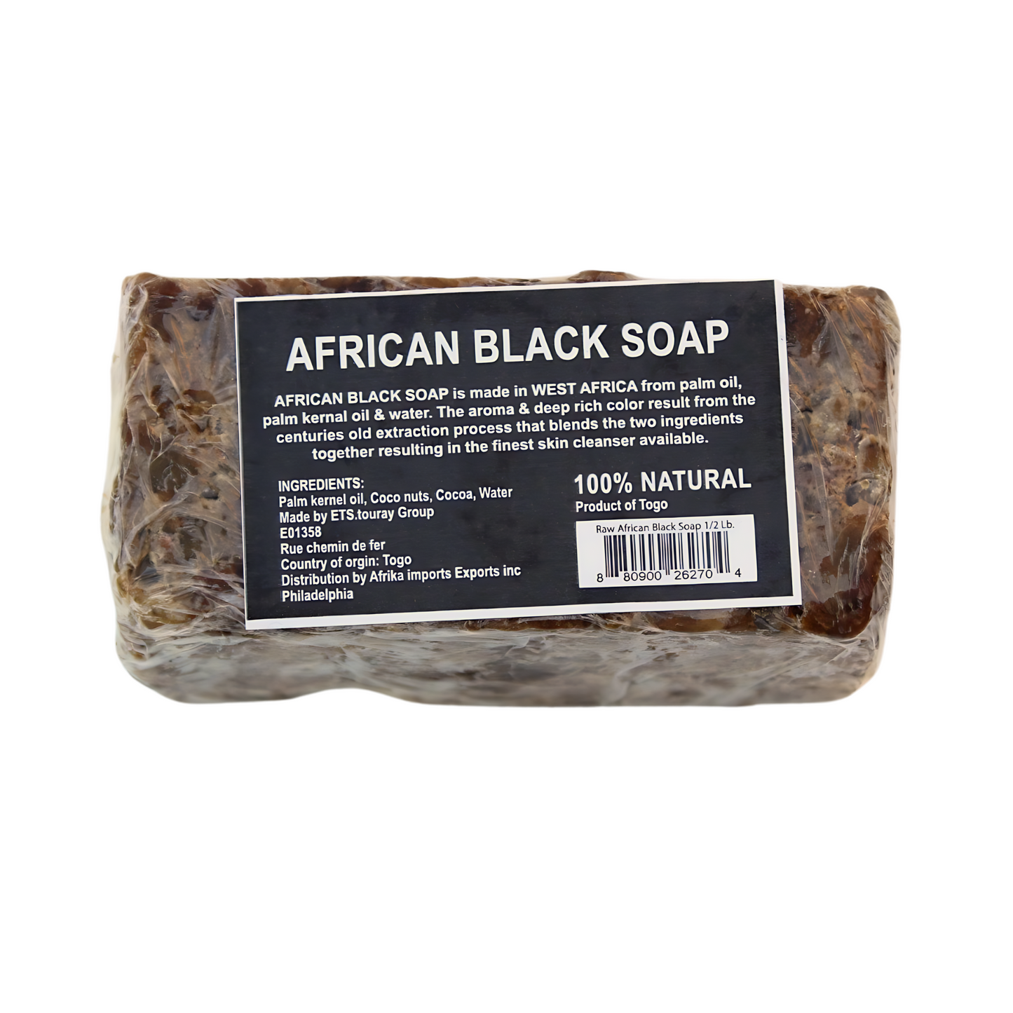 100% Natural African Black Soap