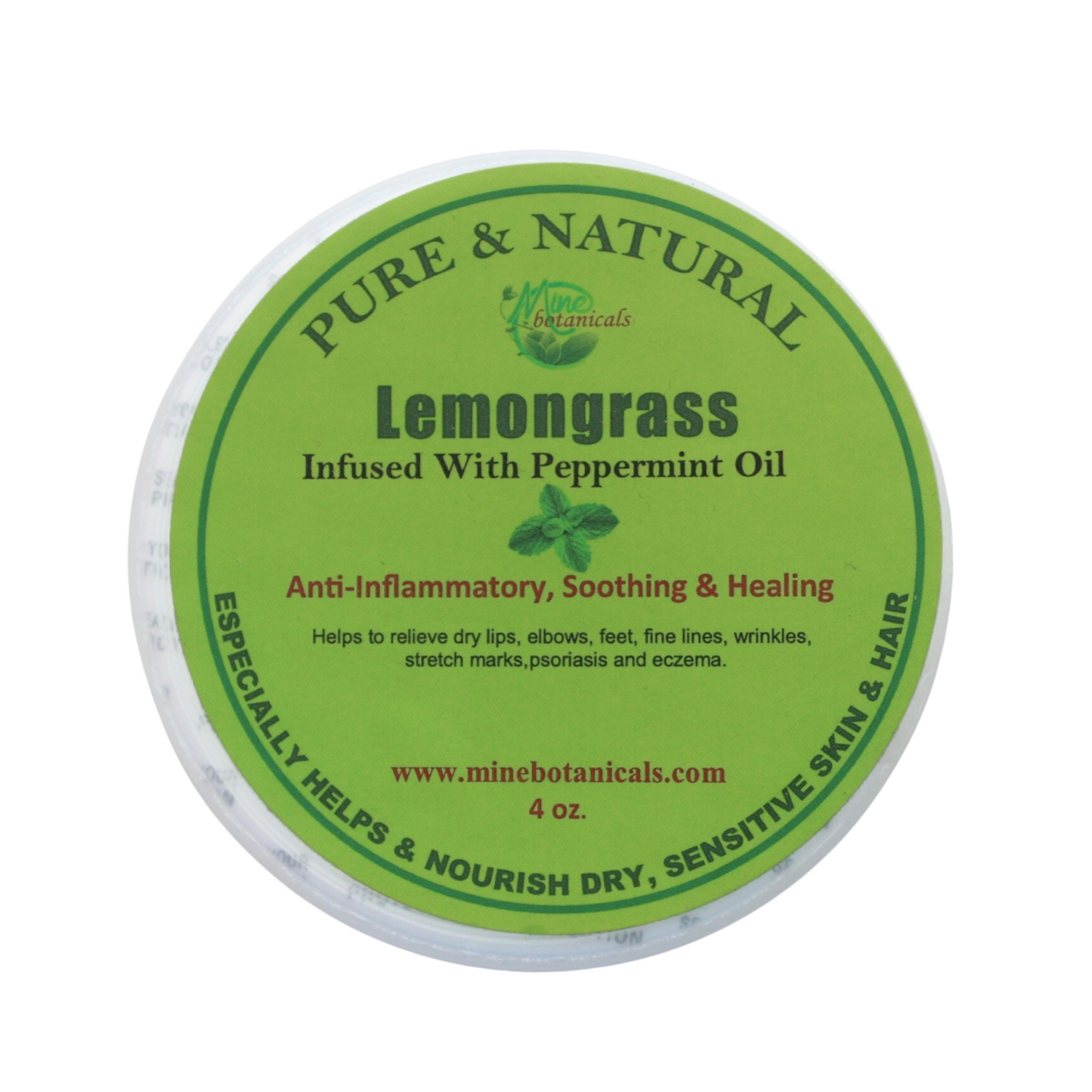 LEMONGRASS Infused with Peppermint Oil Shea Butter