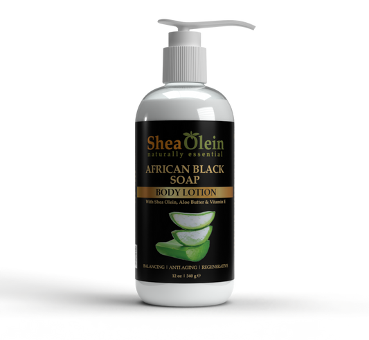 African Black Soap Body Lotion with Shea Olein, Aloe Butter & Vitamin E