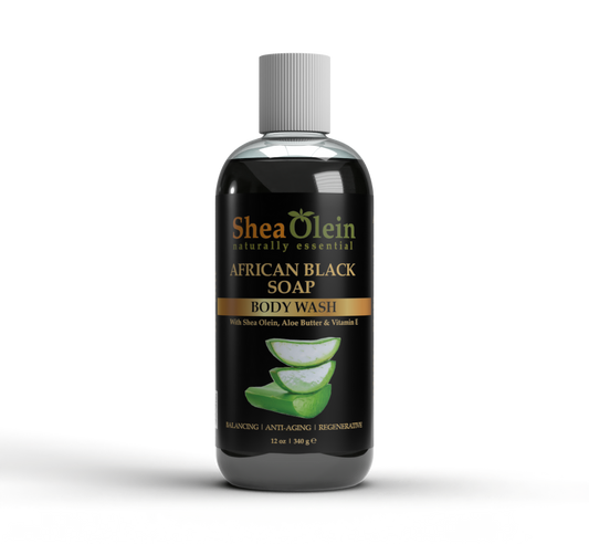 African Black Soap Body Wash with SheaOlein, Aloe Butter & Vitamin E