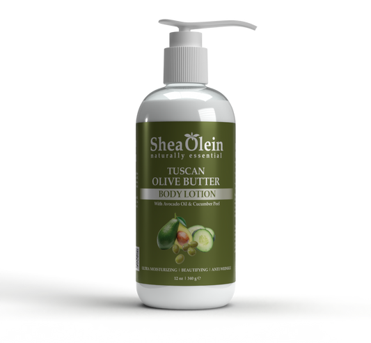 Organic Tuscan Olive Butter Body Lotion with Avocado Oil & Cucumber Peel