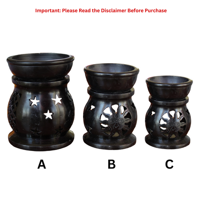 Black Soapstone Oil Burners