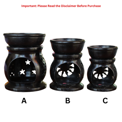 Black Soapstone Oil Burners