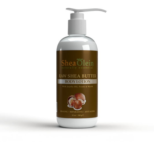 Raw Shea Butter Body Lotion with Jojoba, Frankincense & Myrrh